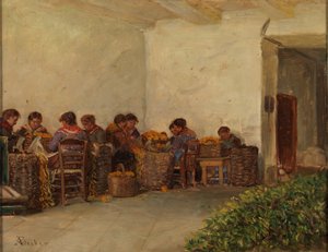 De Plattelandsvrouwen door Adolf von Becker